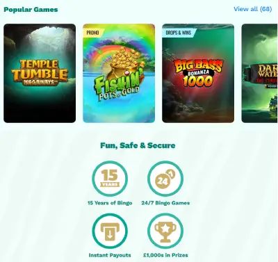 Zebrabingo Casino games
